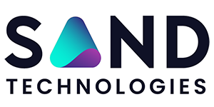 Logo of Sand Technologies with the "A" designed as a gradient shape blending blue and purple.